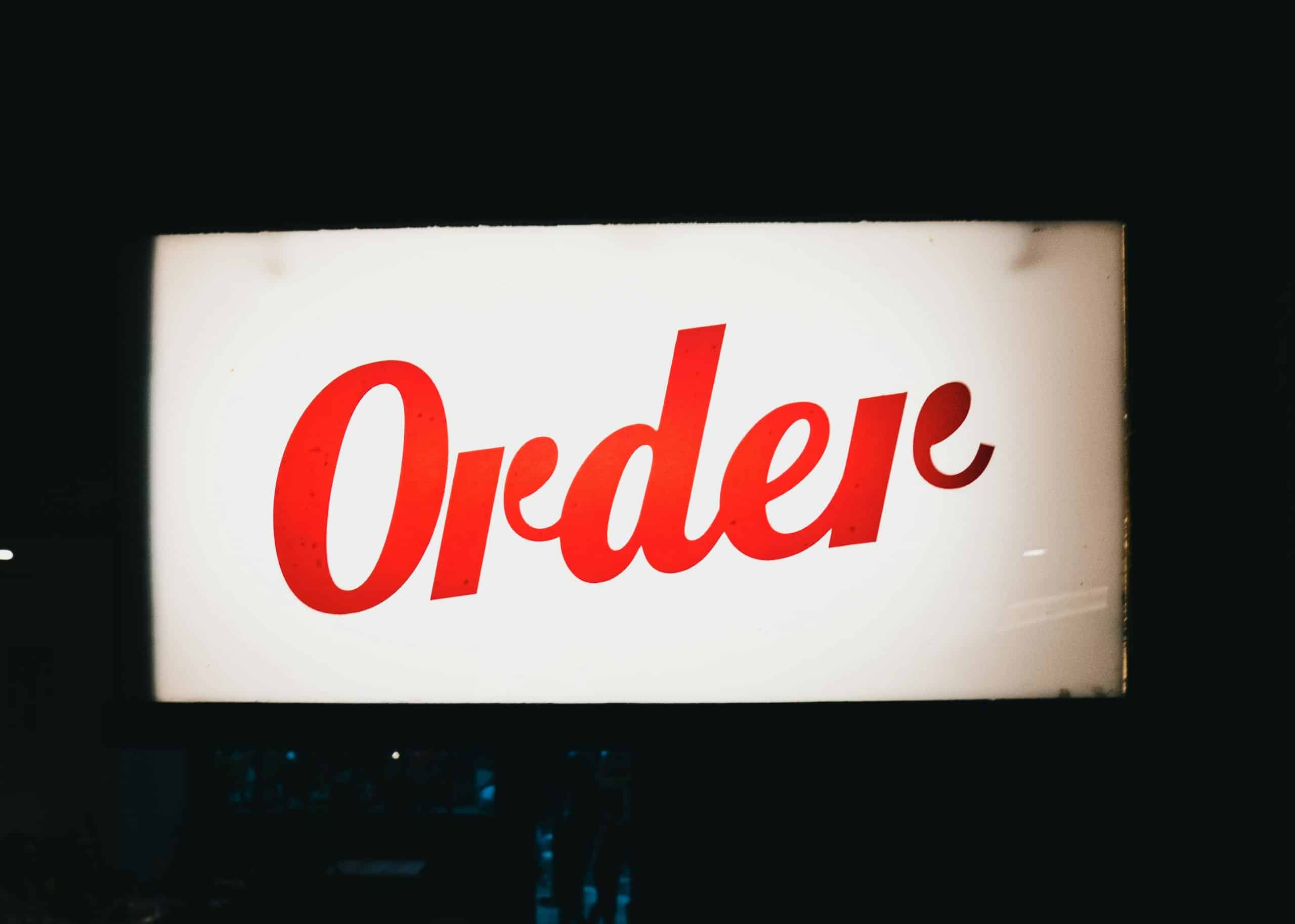 Order-lichtbak