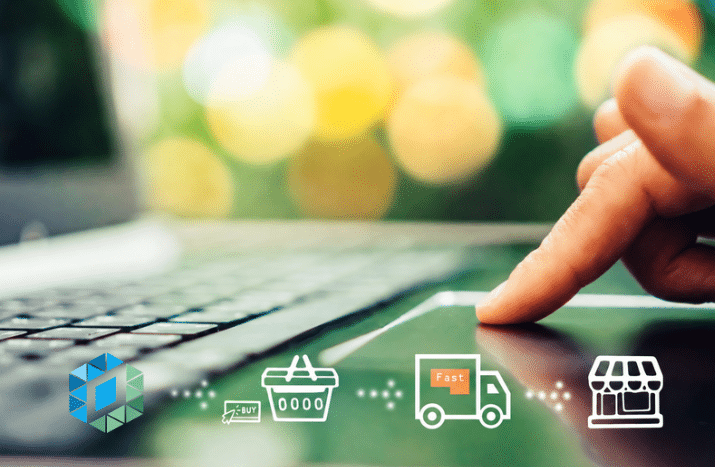 Retail - online bestellen op laptop