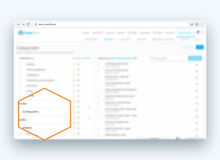 Order2Flow - Categories